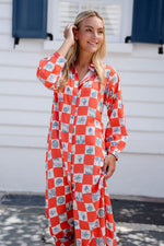 Load image into Gallery viewer, Sienna Midi Dress in Red Check