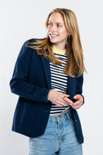 Load image into Gallery viewer, Milly Single Breasted Blazer in Navy