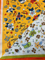 Load image into Gallery viewer, Spring Serenade Scarf in Orange/Blue