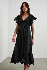 Load image into Gallery viewer, Clementine Dress in Black Eyelet
