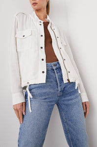 Collins Jacket in Gauze White