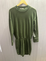 Load image into Gallery viewer, Carbon Finish Terry Dress in Artichoke