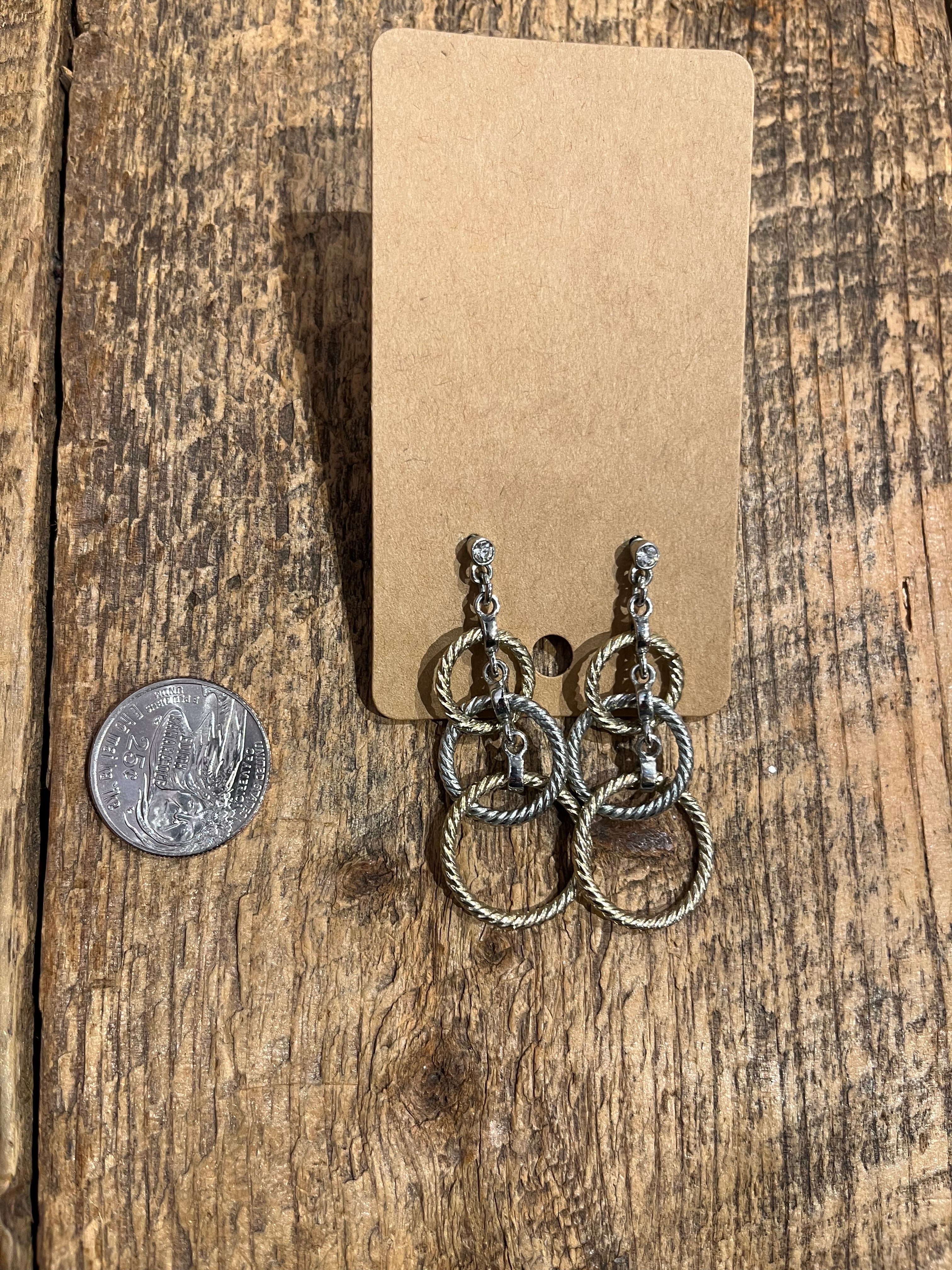 Vintage Chain Earrings in Gold/Silver