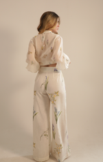 Load image into Gallery viewer, Dione Pant in Cream Garden Multi
