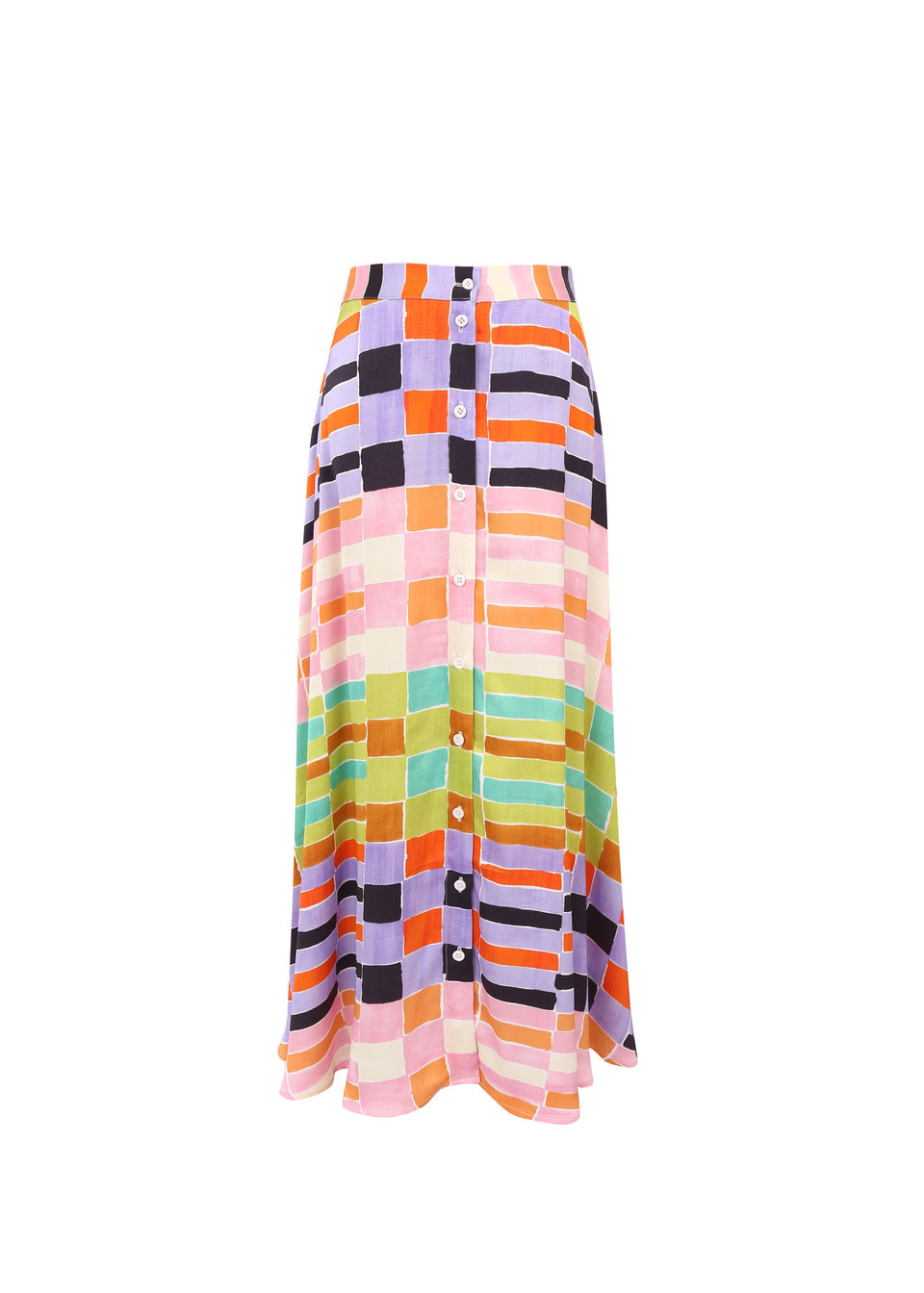 Celly Midi Skirt in Hot Palette