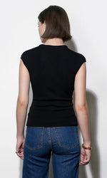 Load image into Gallery viewer, Natalie Deep V-Neck Knit Top in Black