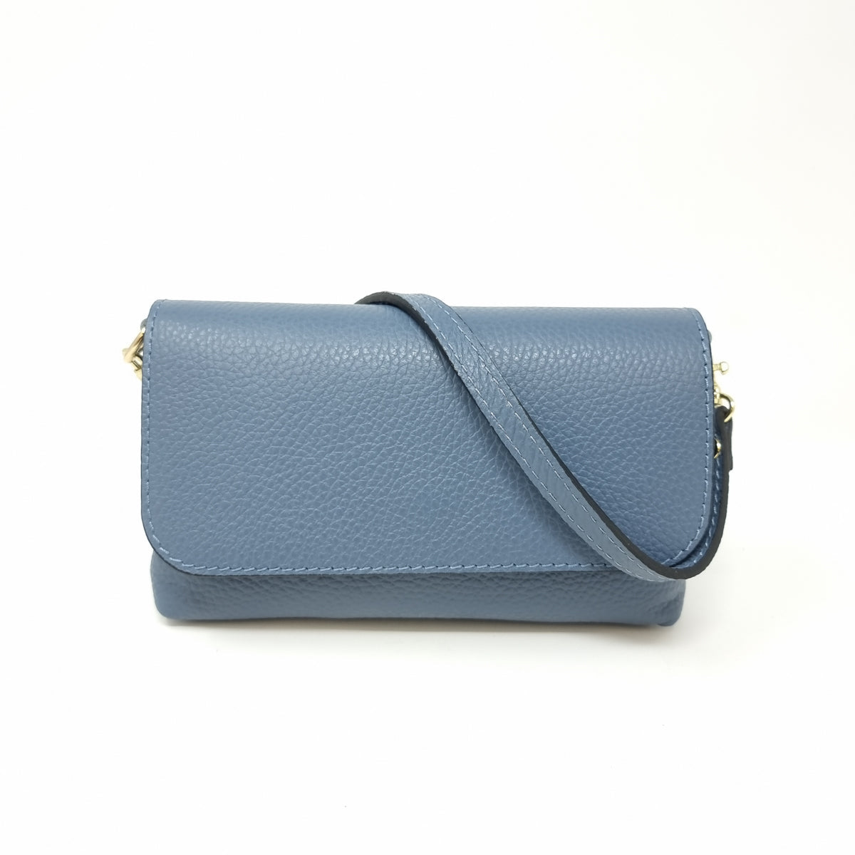 Small Foldover Bag in Denim Blue