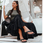 Load image into Gallery viewer, Gisel Pillow Strap Sandal in Noir