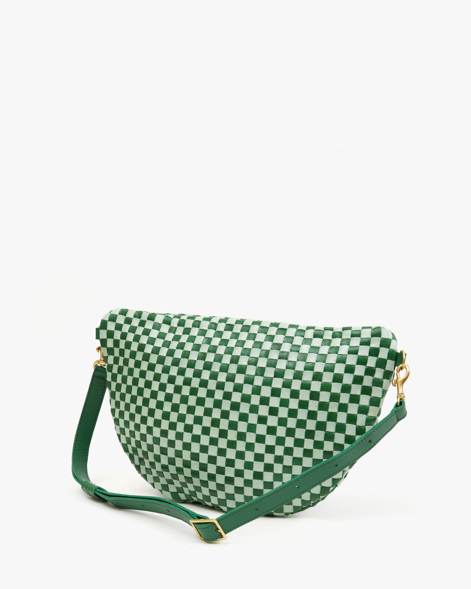 Grande Fanny in Fern & Mist Woven Checker – Mint Julep
