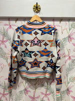 Load image into Gallery viewer, Star Pattern Knit Sweater in Cream