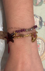 Load image into Gallery viewer, Sea Star Bracelet Set in Burgundy