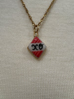 Load image into Gallery viewer, XO Diamond Charm on Gold Singapore Chain