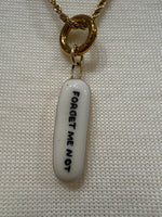 Load image into Gallery viewer, Forget Me Not Charm on Gold Spiga Chain w/ Carabiner