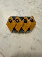 Load image into Gallery viewer, Vintage Enamel Diamond Quad Barrette in Yellow