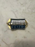 Load image into Gallery viewer, Vintage Enamel Diamond Quad Barrette in Yellow