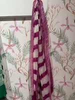 Load image into Gallery viewer, Striped Wool Scarf in Magenta
