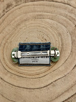 Load image into Gallery viewer, Cameo and Porcelain Flower Barrette in Green