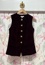 Load image into Gallery viewer, Sleeveless Velvet Vest Top in Plum