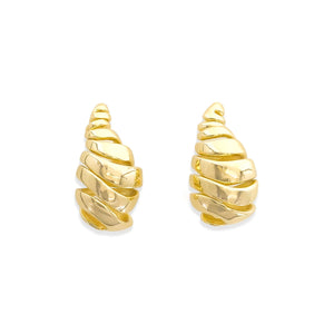 Swirl Earrings in Gold