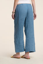 Load image into Gallery viewer, Lola Woven Linen Pant in Hailstone