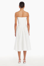 Load image into Gallery viewer, Strapless Holland Dress in White
