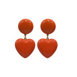 Load image into Gallery viewer, Love Pierced Earring in Orange