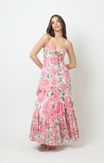 Load image into Gallery viewer, Martina Maxi Dress in White Peony
