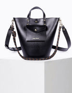 Load image into Gallery viewer, Notion Calf Leather Bag in Noir