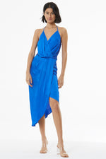 Load image into Gallery viewer, Andrea Draped Slip Dress in Ocean
