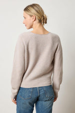 Load image into Gallery viewer, Split Neck Raglan Pullover in Quartz
