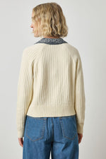 Load image into Gallery viewer, Marled Henley Sweater in Magnolia