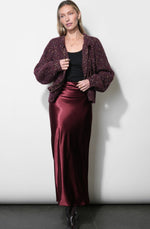 Load image into Gallery viewer, Paige Midi Slip Skirt in Dark Cherry