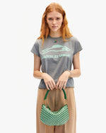 Load image into Gallery viewer, Petit Moyen Messenger in Fern & Mist Woven Checker