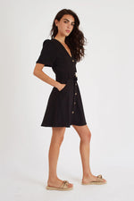 Load image into Gallery viewer, Rogue Rumors Betty Dress in Black
