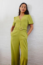 Load image into Gallery viewer, Rogue Rumors Bacall Jumpsuit in Green
