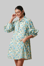 Load image into Gallery viewer, Chloe Short Dress in Ceylon Blue