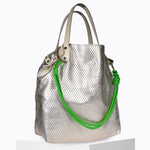 Load image into Gallery viewer, Ruban Perforated Lamb Leather Bag in Or