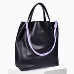 Load image into Gallery viewer, Ruban Calf Leather Bag in Graine Noir