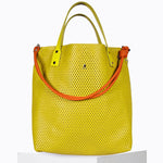 Load image into Gallery viewer, Ruban Perforated Lamb Leather Bag in Jaune