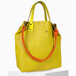 Load image into Gallery viewer, Ruban Perforated Lamb Leather Bag in Jaune