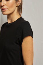 Load image into Gallery viewer, Sheryl Recycled Cotton Baby Tee in Vintage Black
