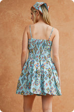 Load image into Gallery viewer, Bandana Mini Dress in Sky Blue