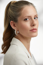 Load image into Gallery viewer, Black Metal Hoop in Gold