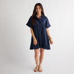 Load image into Gallery viewer, Sara Dress in Navy
