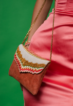 Load image into Gallery viewer, Mahas Classic Bag in Peach/Green
