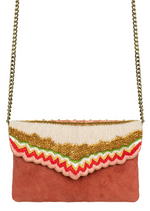 Load image into Gallery viewer, Mahas Classic Bag in Peach/Green