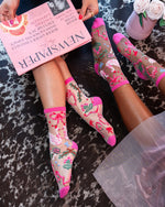 Load image into Gallery viewer, Balletcore Sheer Crew Sock