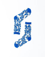 Load image into Gallery viewer, Blueberry Ruffle Sheer Crew Sock