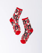 Load image into Gallery viewer, Cameo Rose Sheer Crew Sock