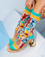 Load image into Gallery viewer, JAWS 50th Anniversary Sheer Crew Sock
